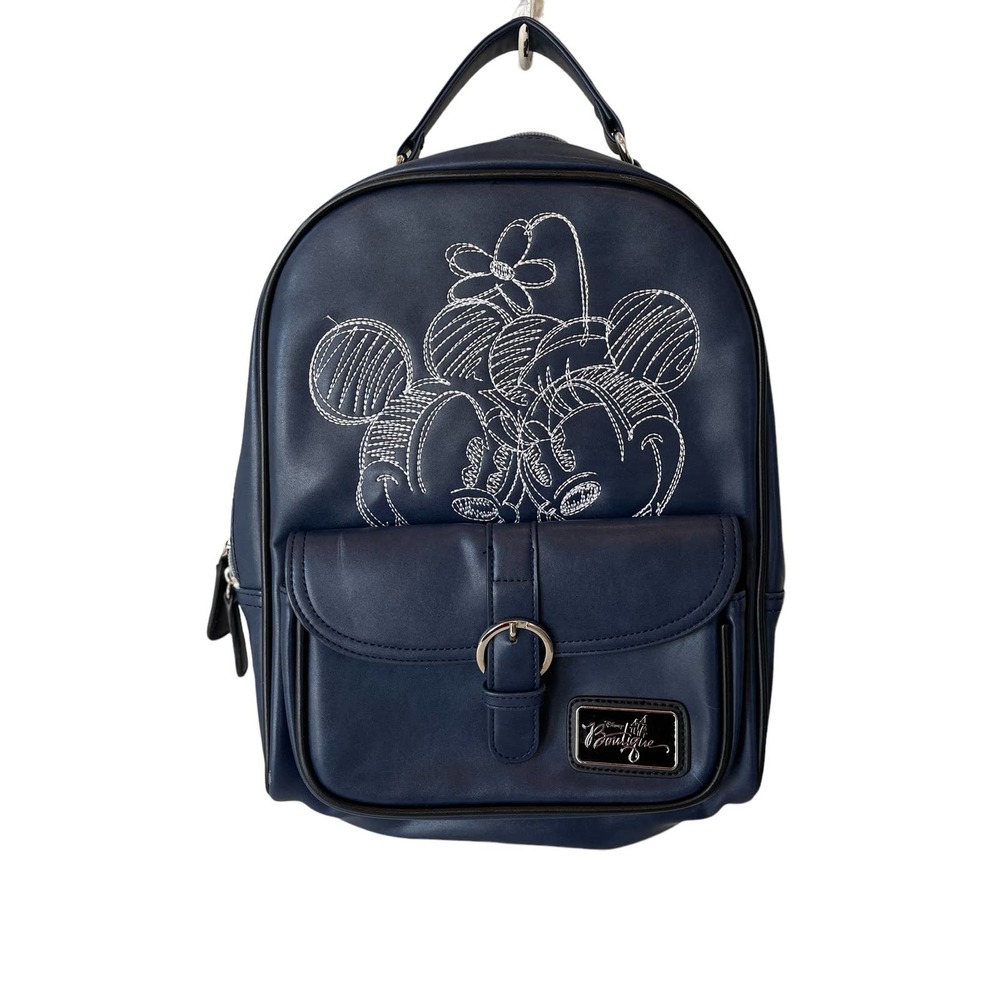 Disney Parks Boutique Navy Mickey/Minnie Mouse Backpack NWOT Rare